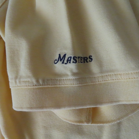 Masters Collection Polo Shirt XL yellow Golf 60s Two Ply Mercerized Cotton - Picture 3 of 5